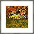 Jack Russell In Autumn Framed Print