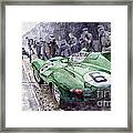Jaguar D-type  1955 Le Mans Framed Print