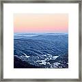 January Snowy Sunset Framed Print