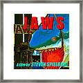 Jaws Retro Movie Poster B Framed Print