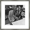 Jazz Musician Miles Davis Composing Framed Print
