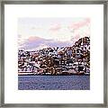 Jelly Bean Houses Painted By Sunset Framed Print