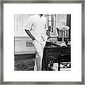 Jerry Lewis In The Disorderly Orderly Framed Print