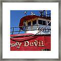 Jersey Devil Clam Boat Framed Print