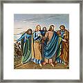 Jesus And His Disciples At The Sea Of Galilee Framed Print