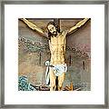 Jesus Statue At Latin Church In Taybeh Framed Print