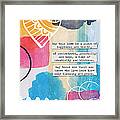 Jewish Home Blessing With Heart- Cards And Prints Framed Print