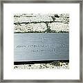 Jfks Grave Framed Print