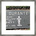 Jimmy Durante Grave Framed Print