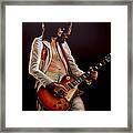 Jimmy Page In Led Zeppelin Painting Framed Print