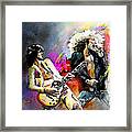 Jimmy Page And Robert Plant Led Zeppelin Framed Print