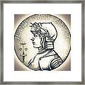 Joan Of Arc - Tinted Original Framed Print