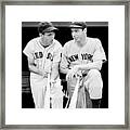 Joe Dimaggio And Ted Williams Framed Print