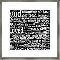 John 3-16 For God So Loved The World 20130622bw Vertical Framed Print