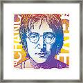 John Lennon Pop Art Framed Print