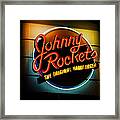 Johnny Rockets Sign Framed Print Johnny Rockets Sign Framed Print