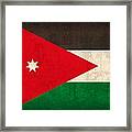 Jordan Flag Vintage Distressed Finish Framed Print