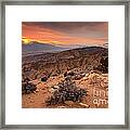 Joshua Tree National Park Keys View Sunset Framed Print