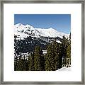 Jschalp Forest Davos Mountains And Town Framed Print