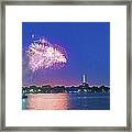 July 4th Fireworks Along The Potomac Framed Print