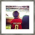 Just The Cutest Little Hockey Fan There Framed Print