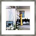 Justine Cushing At Home Framed Print