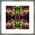 Kaleidoscope Composite Of Venus Flytrap Framed Print