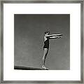 Katherine Rawls Getting Ready To Dive Framed Print