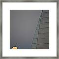 Kauffman Center For The Performing Arts With Full Moon Framed Print