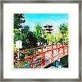Kawasaki Daishi Bridge And Five-storied Pagoda Framed Print