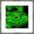 Keep Calm - Green Fractal Weed Art Framed Print