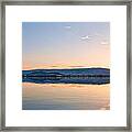 Kelowna Lakefront At Sunrise Framed Print