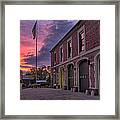 Kenmore Fire Hall Sunset Framed Print