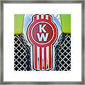 Kenworth Truck Emblem -1196c Framed Print