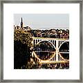 Key Bridge And Georgetown University Washington Dc Framed Print