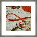 Key On Red Ribbon Framed Print