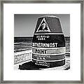 Key West Cuba Distance Marker Framed Print