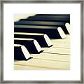 Keyboard Of A Piano Framed Print