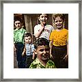 Kids Colorized And Textured Framed Print