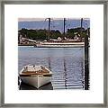 Kindred Spirits - Boat Reflections On The Mystic River Framed Print