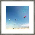 Kite Surfers Framed Print