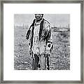 Klamath Indian Man Circa 1923 Framed Print