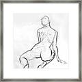 Kneeling Female Nude Framed Print