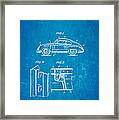 Komenda Porsche Vehicle Door Design Patent Art 1963 Blueprint Framed Print