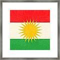 Kurdish Flag Framed Print