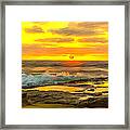 La Jolla Sunset In Digital Oil Framed Print