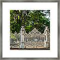 Lacy Gates And Fence Of The Pamplemousse Botanical Garden. Mauritius Framed Print