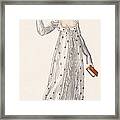 Ladies Evening Dress, Fashion Plate Framed Print