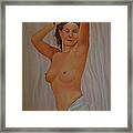Nude In Satin Framed Print