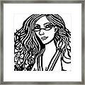 Lady In Thought Framed Print